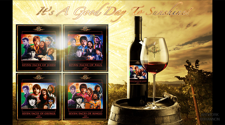 Shannon's Seven Faces of The Beatles Collectible Wine