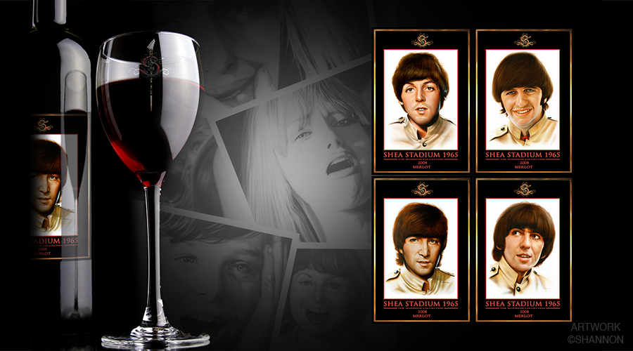 Beatles Shea Stadium Collectible Wine